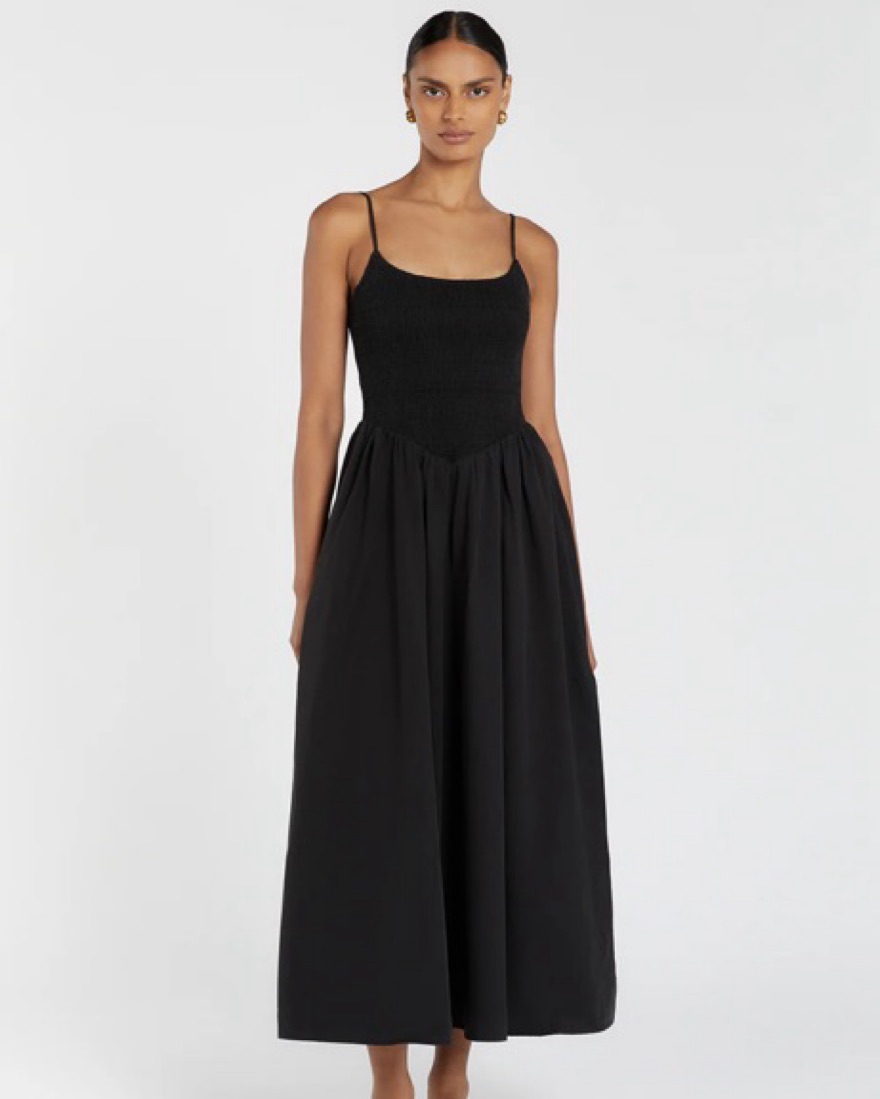 DISSH Drop Waist Black Midi Dress by Dissh - Pickle