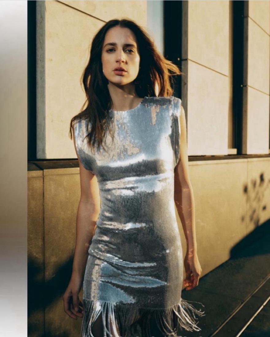 zara dress glitter Zara Sequin Mini Dress – Curvy Girl Styles Boutique main image 1