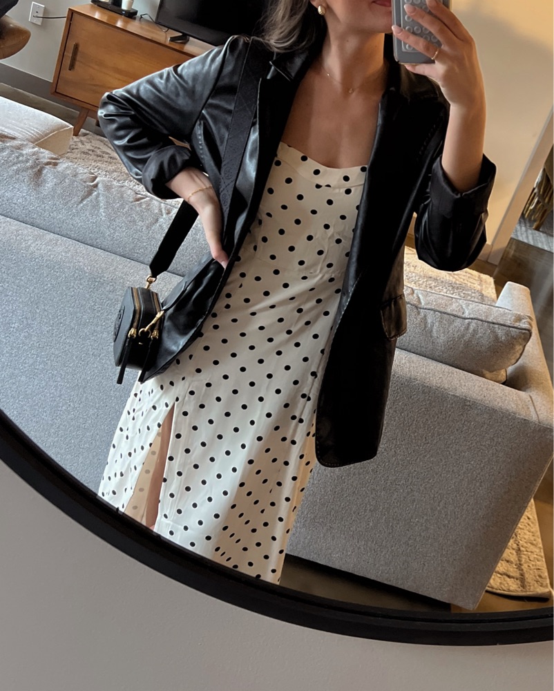 Abercrombie Cream Polka Dot Midi Dress by Abercrombie & Fitch - Pickle