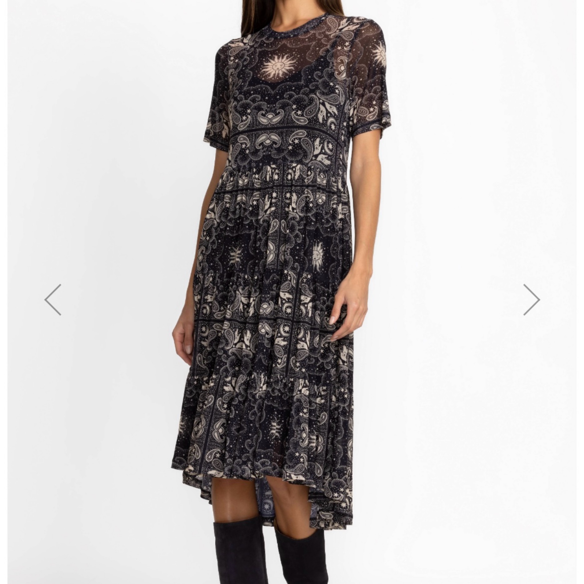 high collar white lace dress Ulla Johnson Sybil Drop Waist Midi Dress