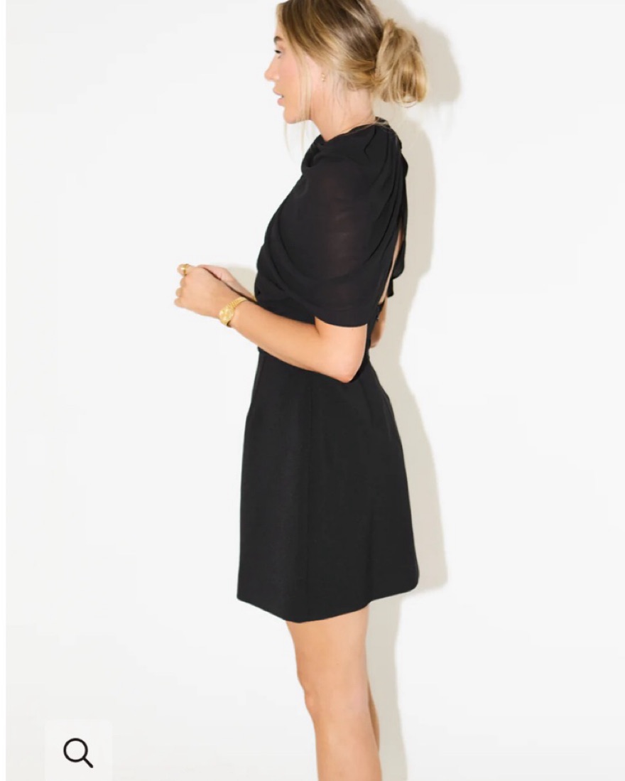 abstract print mini dress VOY Watercolor Abstract Print Mini Dress with Contrasting Stripe Details in Multi L