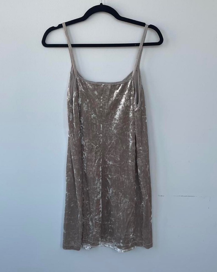 champagne dress zara Zara Draped Shawl Column Dress 8 / Champagne