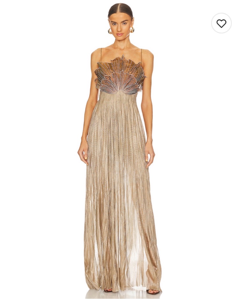 maria lucia hohan dress gold Maria Lucia Hohan: The perfect dress for your summer weddings!    :       ! #qatar #salamstores  #eclectic #dresses #gowns #eclecticstyle #marialuciahohan #fashion  #elegance #gold