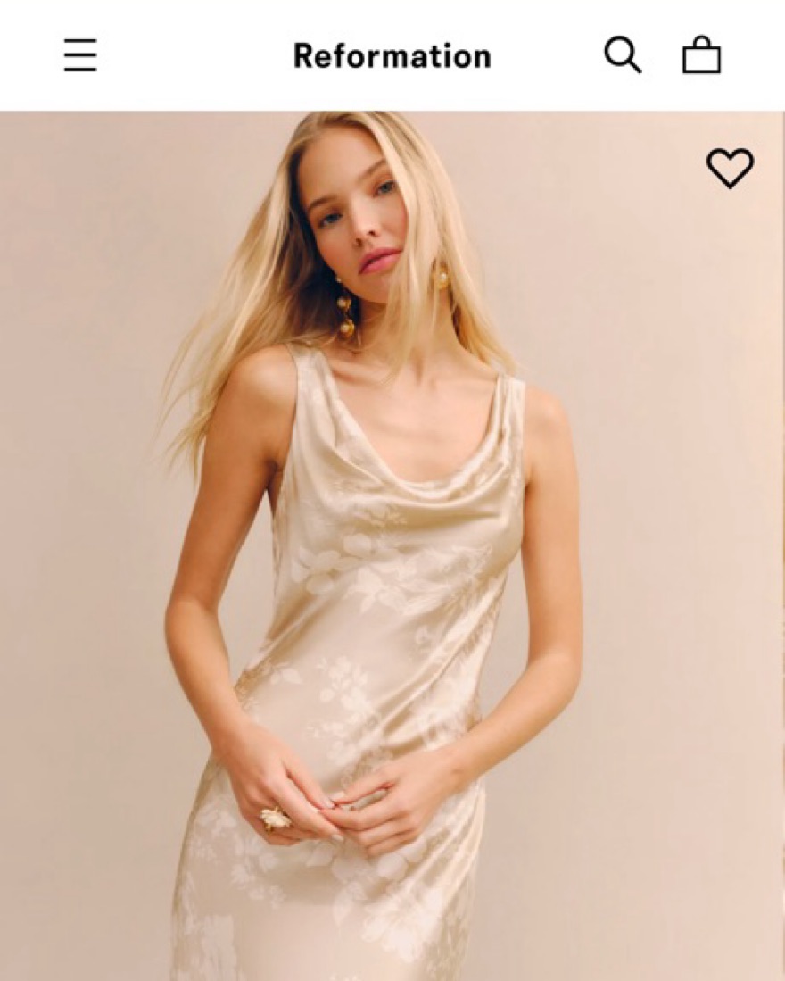 Reformation Annabelle Silk Dress by Reformation - Pickle