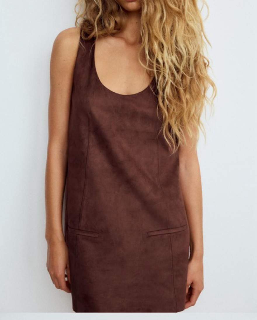 brown maxi wedding guest dress Wrangler Ladies Western Vintage Suede Brown Snap Shirt Dress 112356668 main image 0