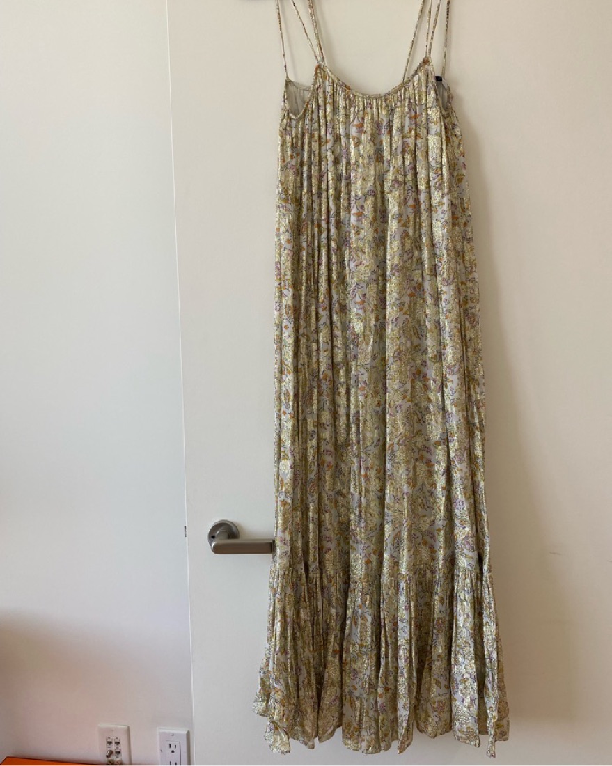 zara gold maxi dress Zara Gathered Midi Dress