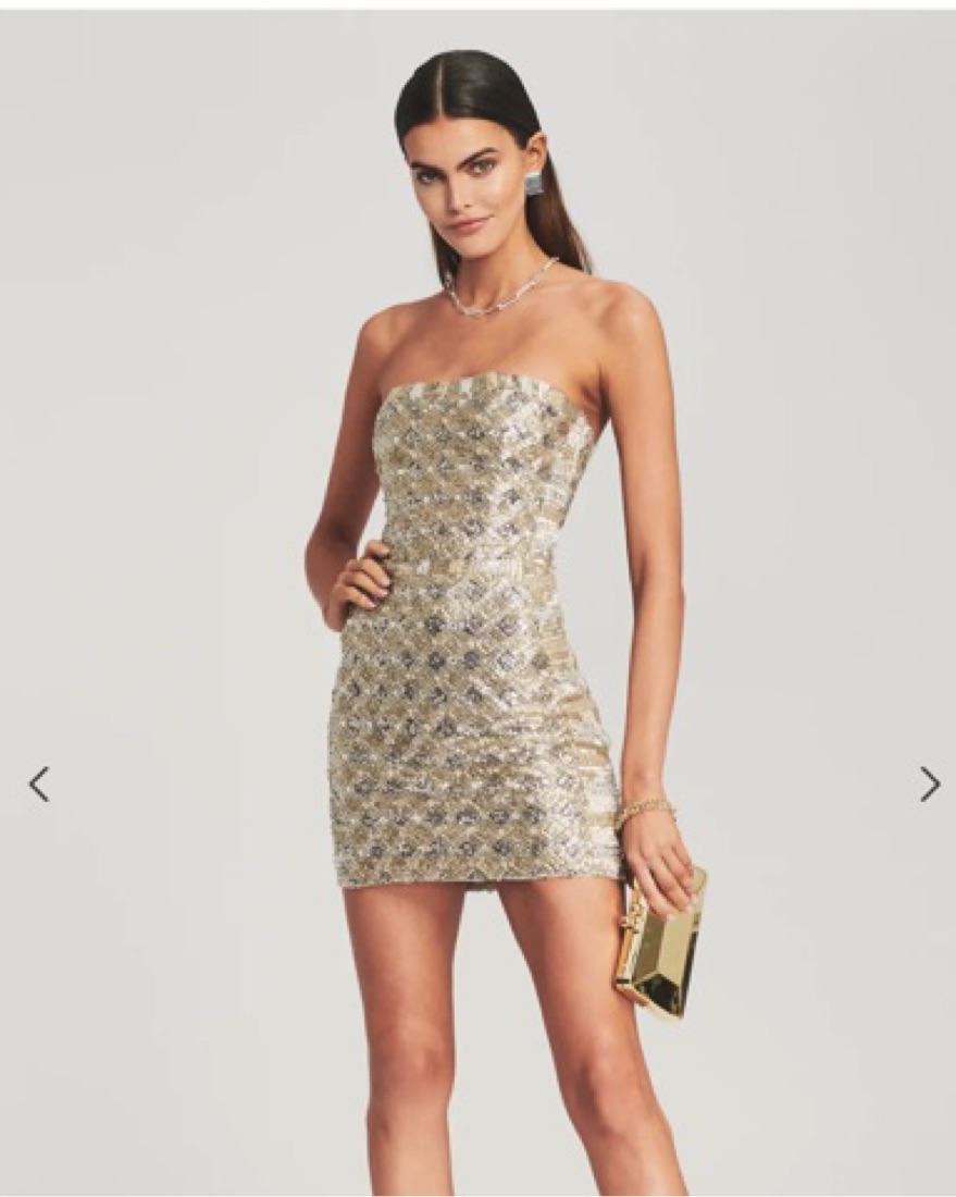 retrofete heather dress gold Heather Sequin Dress  Retrofete