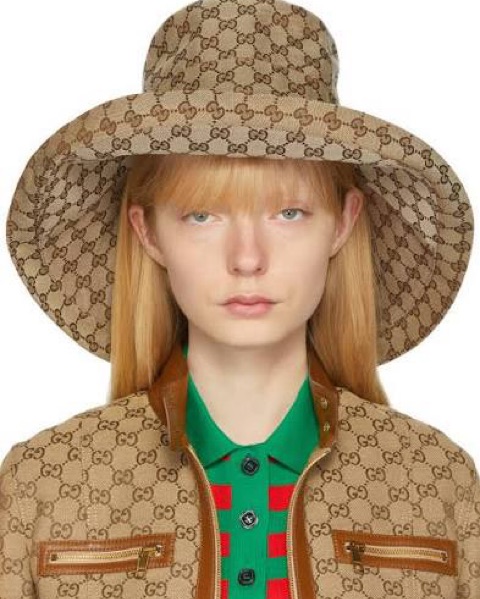 Gucci Hat GG Canvas Wide-Brim by Gucci - Pickle