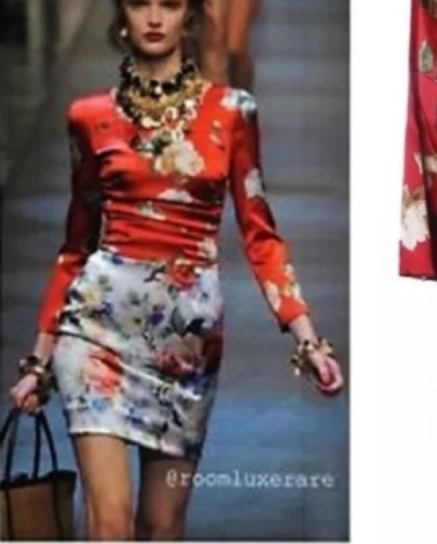 ワンピース D&G Frilled Silk Flower Dress Dolce & Gabbana D&G Tropical Floral Dress (Small) — sororité.