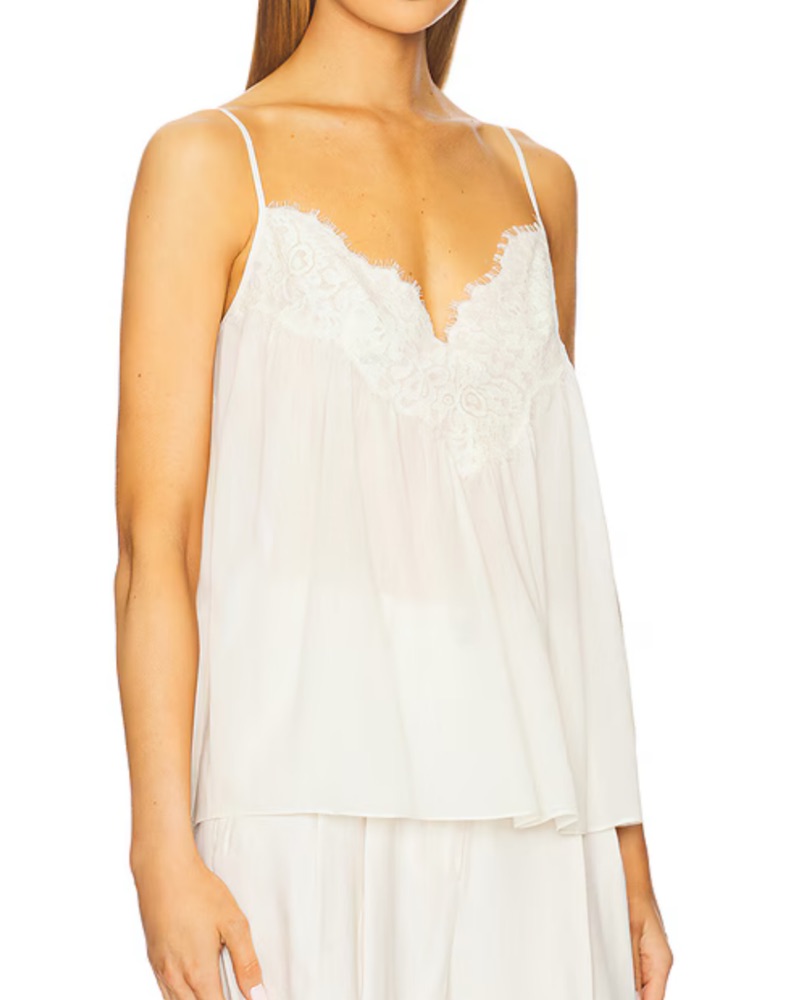 shirt dress lace bottom Ruffle Bodice Shirt Dress-White Broderie Trim main image 0
