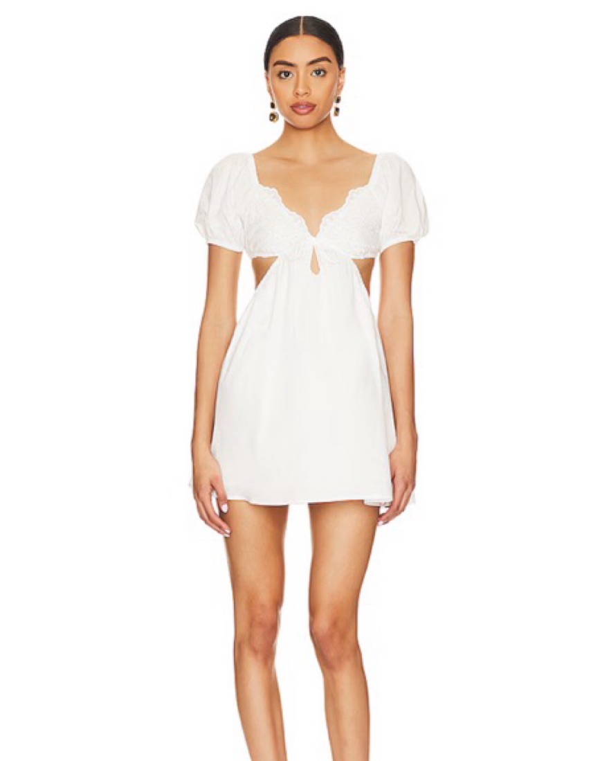 more to come orana mini dress MORE TO COME Oriana Mini Dress in White