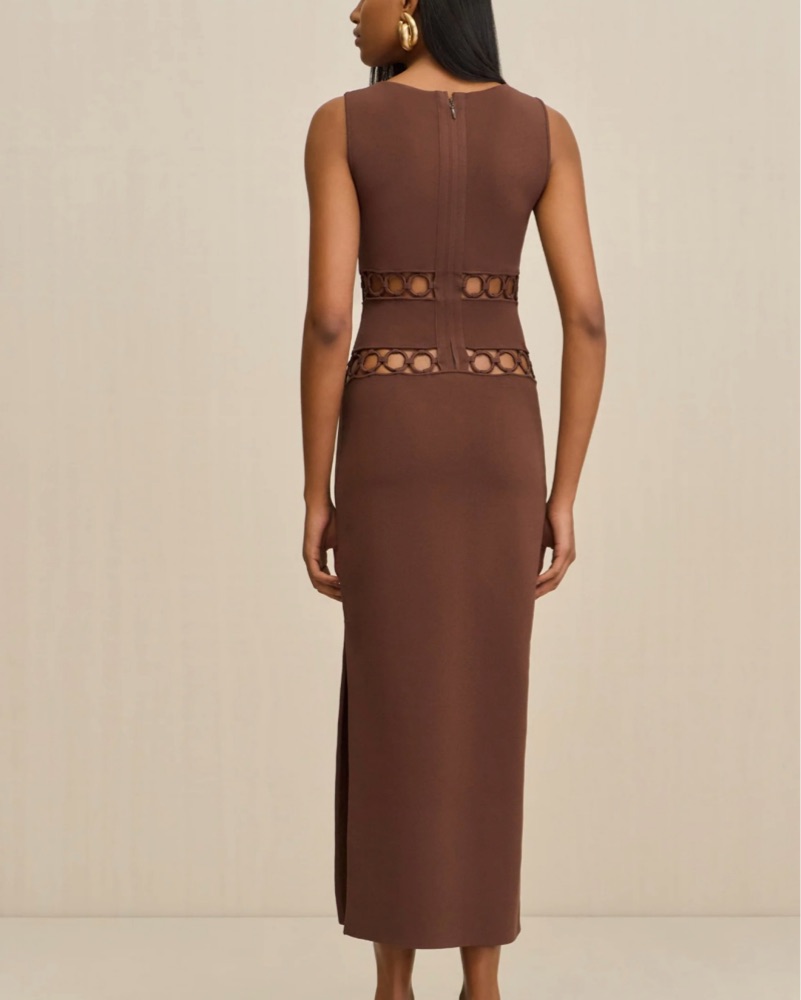 percy knit dress ASTER PLEATED DRESS WITH WAVY SLIT– PH5