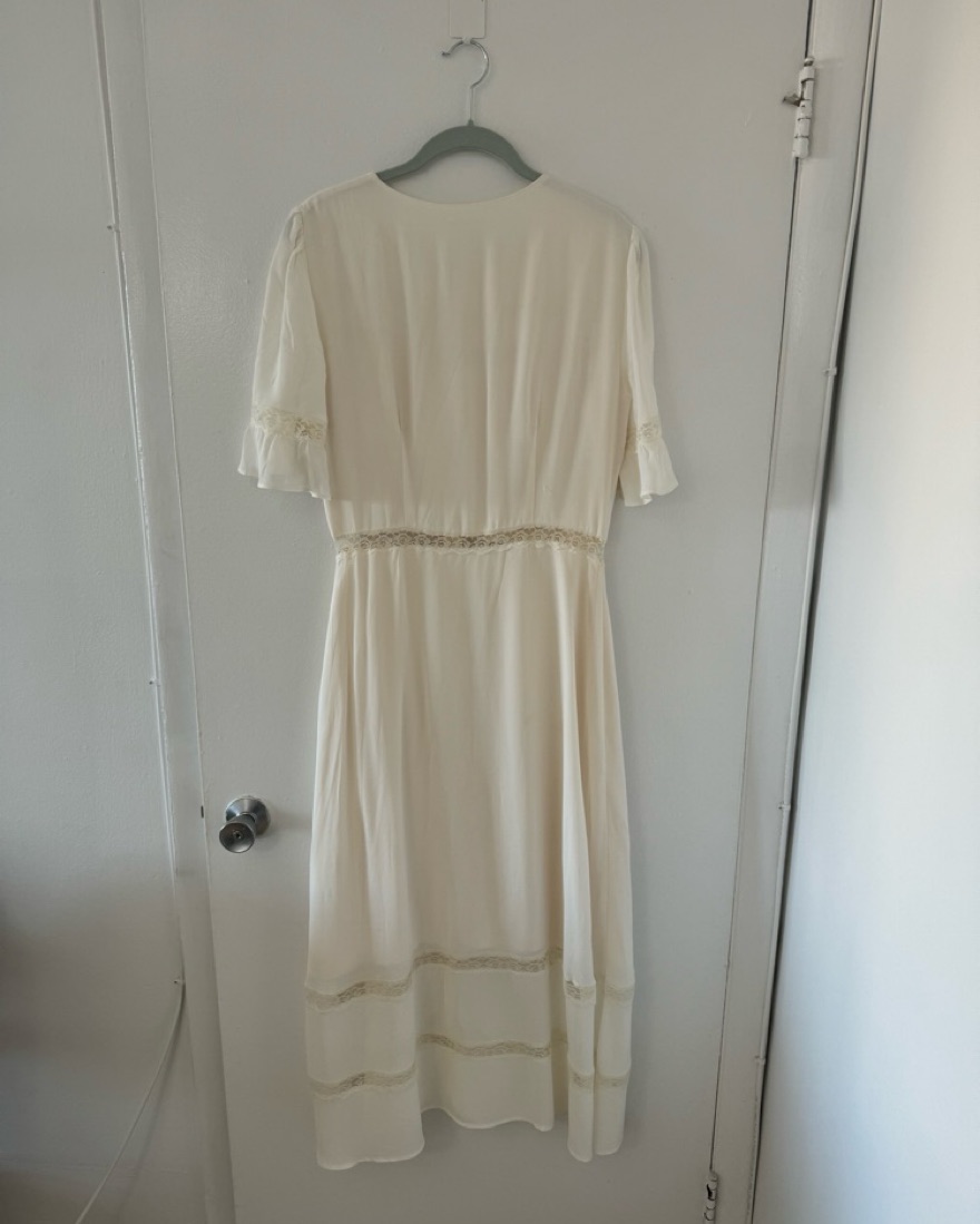 ladies ivory dress Ivory Short Sleeve Mini Dress - All Dresses main image 1