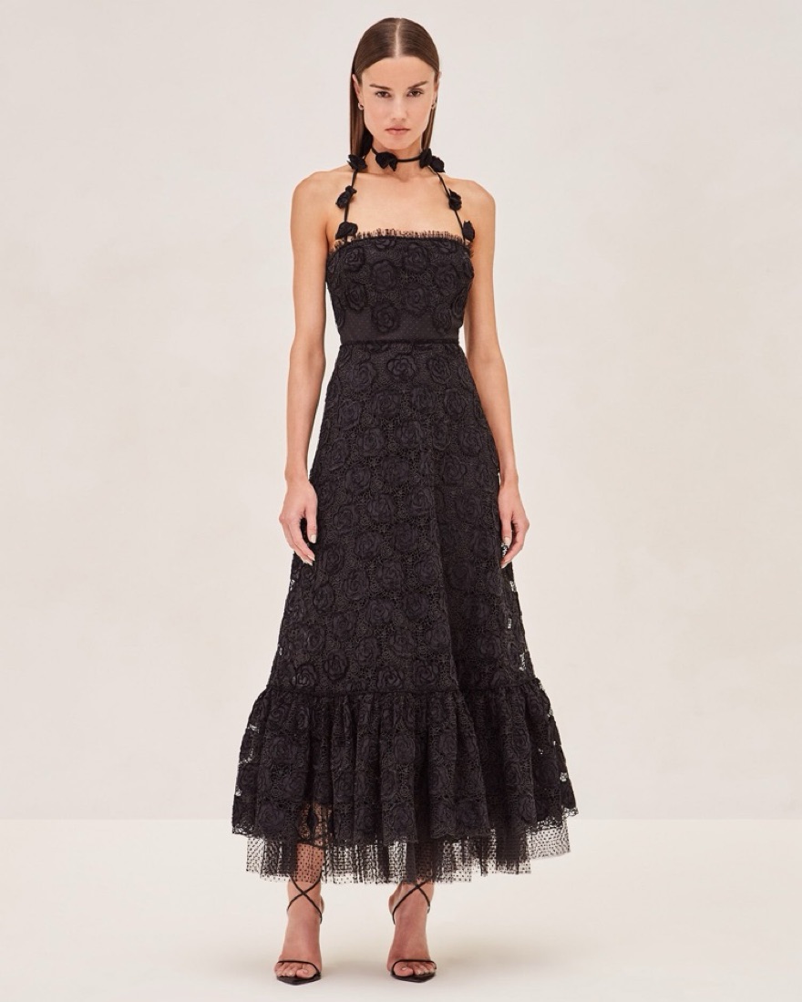 alice and olivia black long sleeve dress Alice & Olivia main image 0