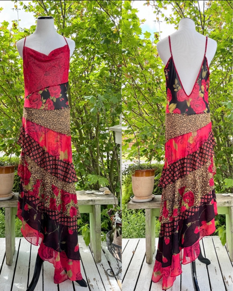 Floral Rose & Leopard Ruffle Layer Dress by Victoria's Secret - Pickle
