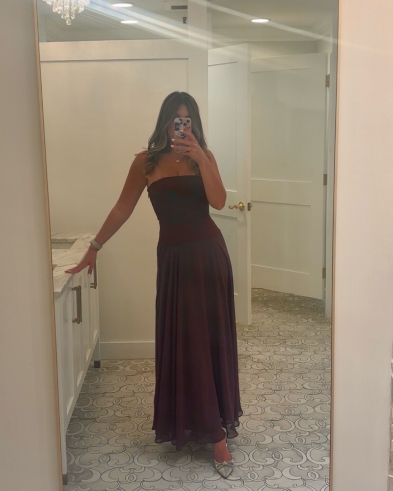 drop waist maroon dress Darwinn Drop Waist Sequin Detail Maxi Dress | Burgundy | Womens