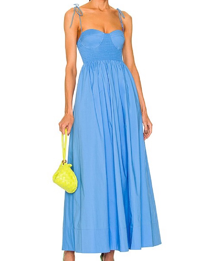 Staud Landry Maxi Dress In Azure by Staud - Pickle