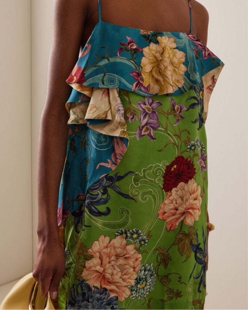 azure mini dress floral Azure Blue Floral Bohemian Mini Dress