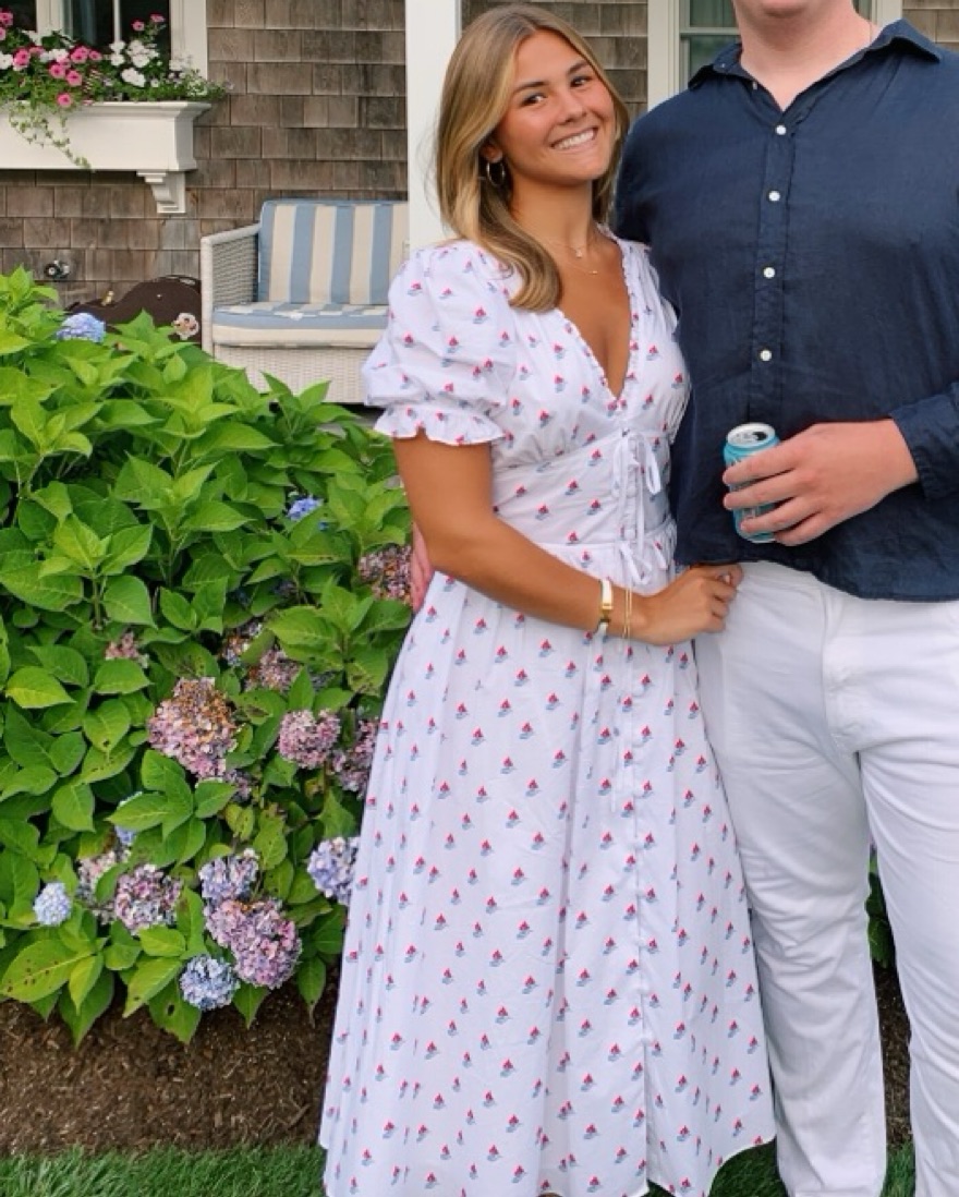Hill House sabrina dress in love boats by Hill House Home - Pickle