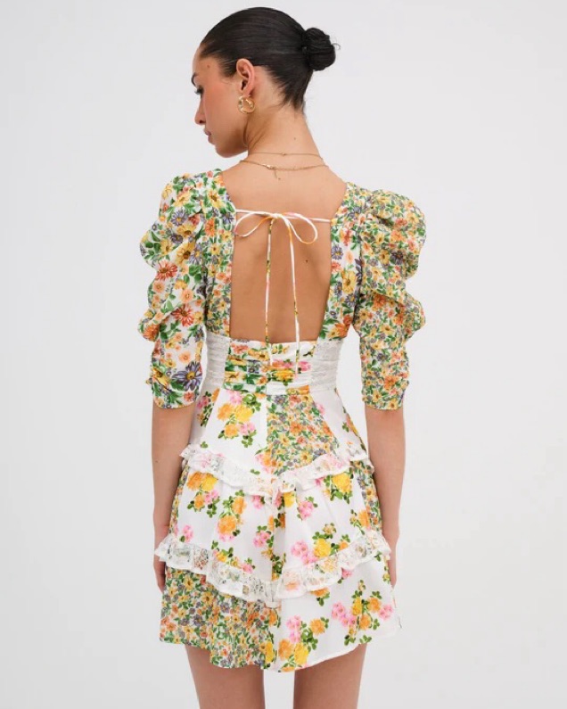 rosalyn mini dress in green for love & lemons TH&TH Athena Cowl Back Bridesmaid Dress In Sage Green Chiffon