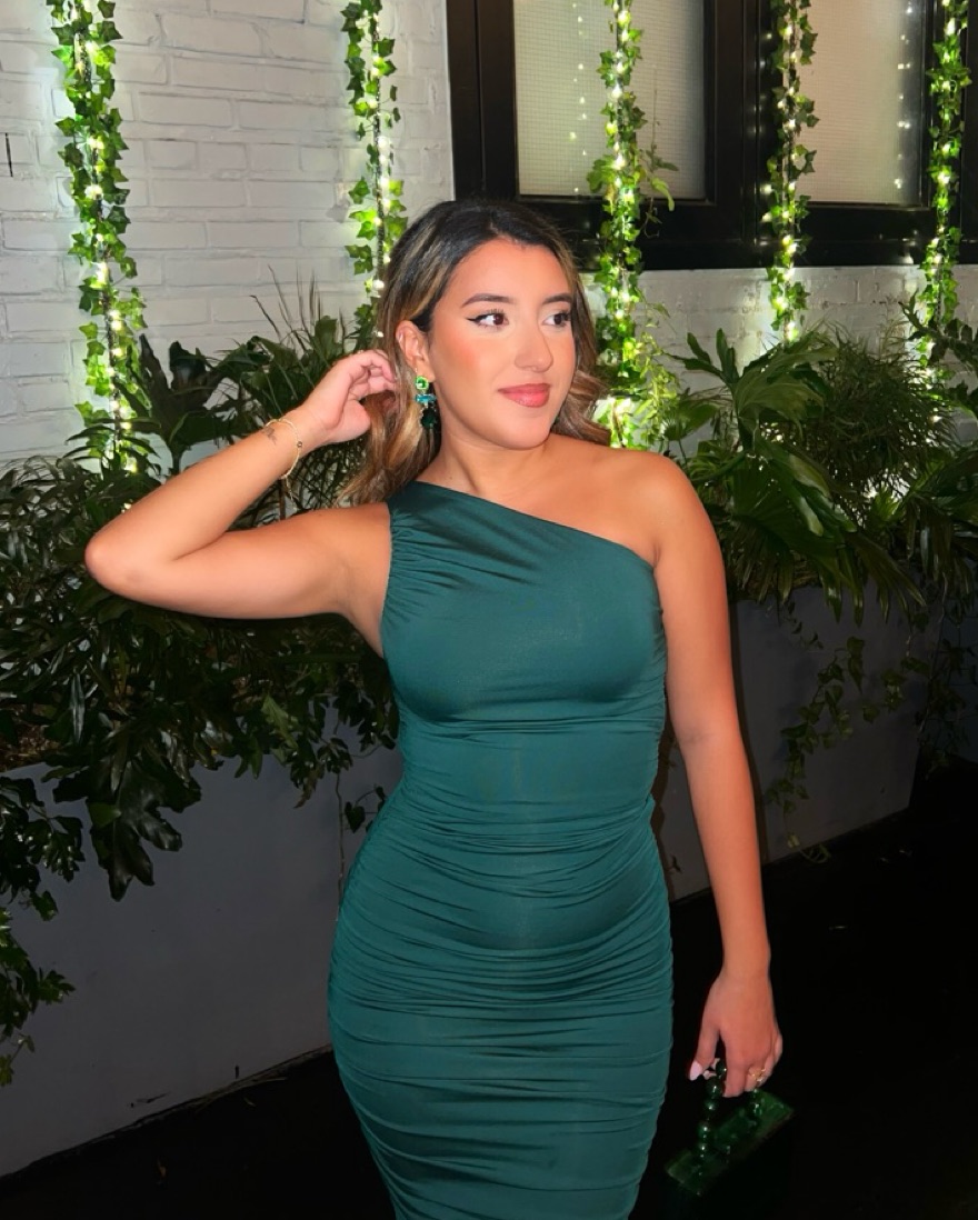 Oh Polly One Shoulder Green Dress by Oh Polly - Pickle