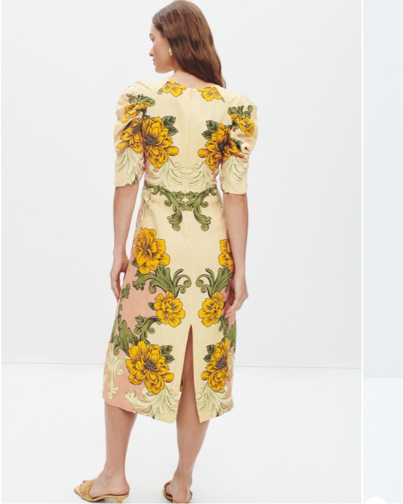 FARM Rio Delicate Flower Arabesques Midi by FARM RIO - Pickle