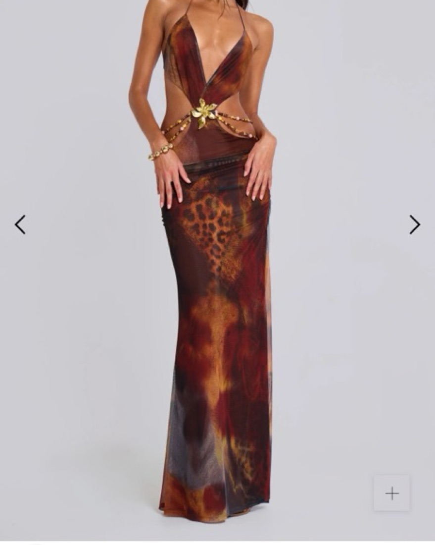 Vida Backless Maxi Dress in Whiskey by Jaded London/Revolve - Pickle