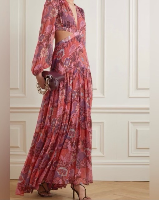 alc issa maxi dress A.L.C. Isabelle Silk Maxi Dress by ALC