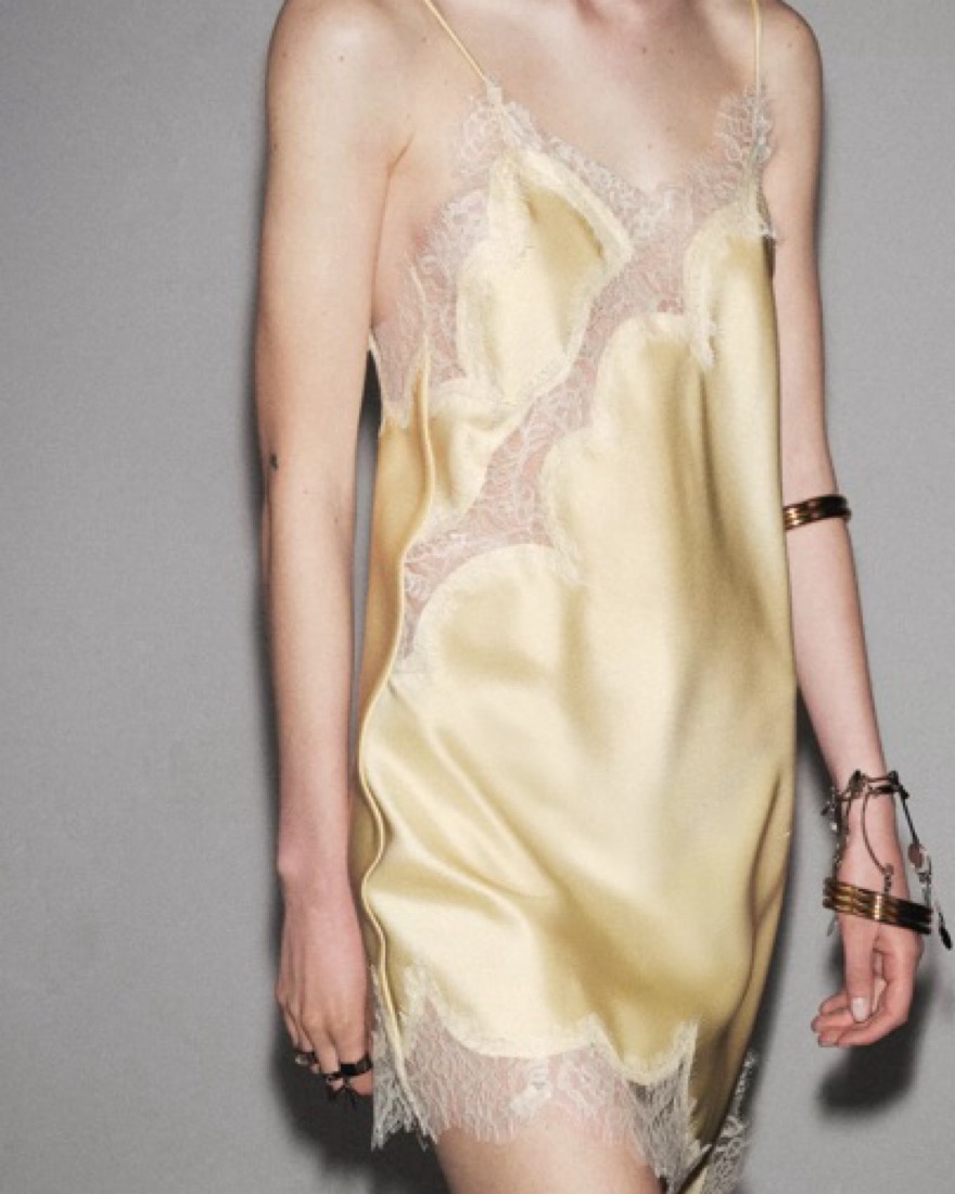 Zara Assymetric Lace Dress by Zara - Pickle