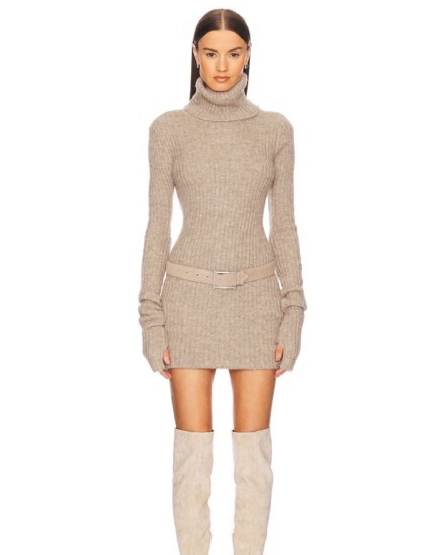 だ*る様 giza highgauge knit halfsleeved car Helsa Lauren Mini Knit Dress by Helsa - Pickle
