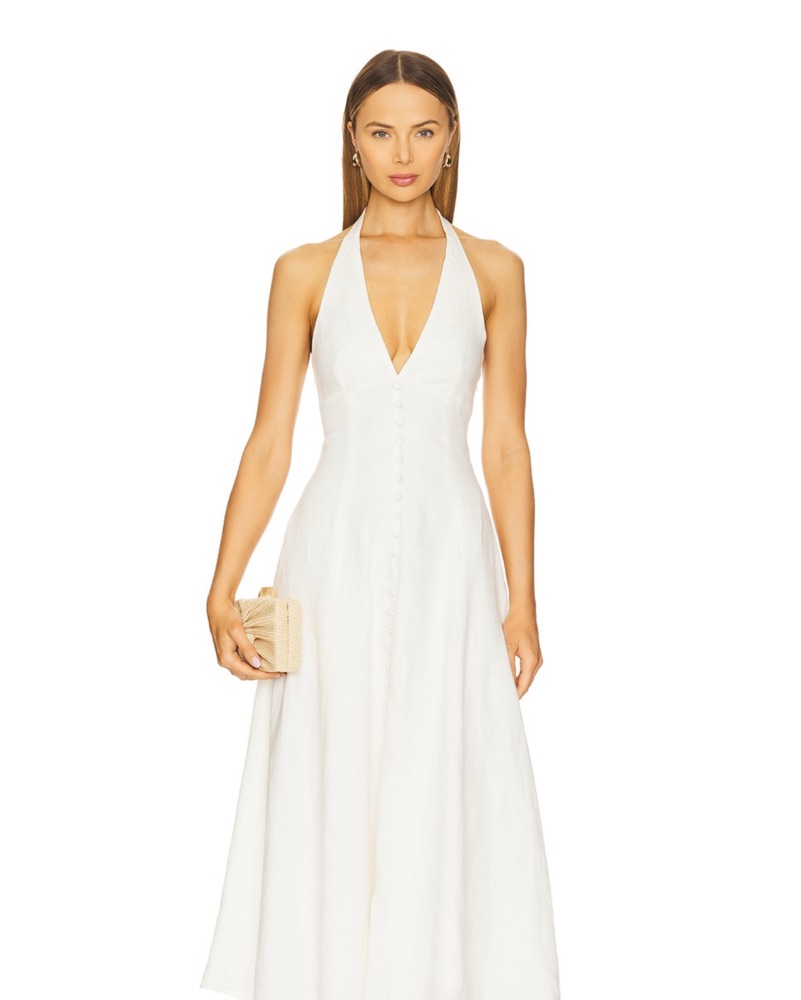 white halter bandage dress TOO HOT FOR YOU BANDAGE MINI DRESS IN WHITE – AKIRA main image 1