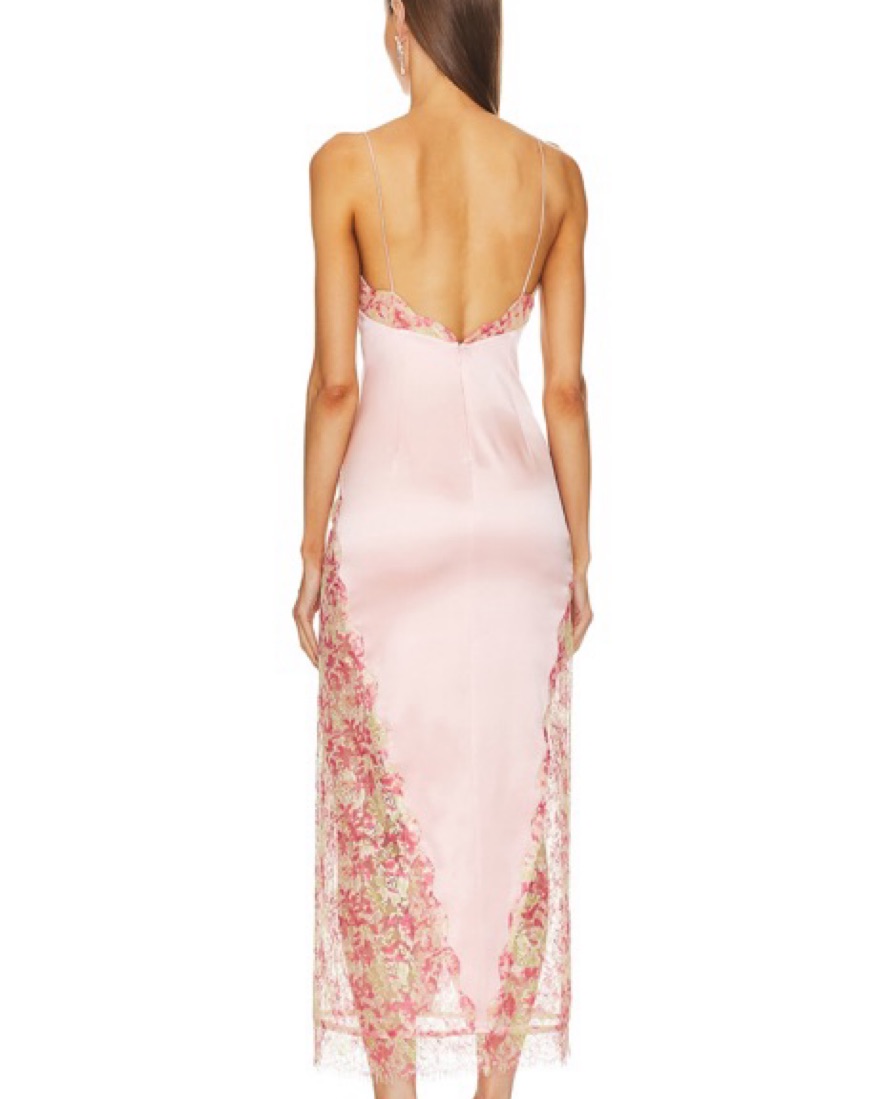 nana jacqueline amy satin maxi dress Nana Jacqueline | Emilia Satin Dress (Pink) | Women's Pink Maxi dresses
