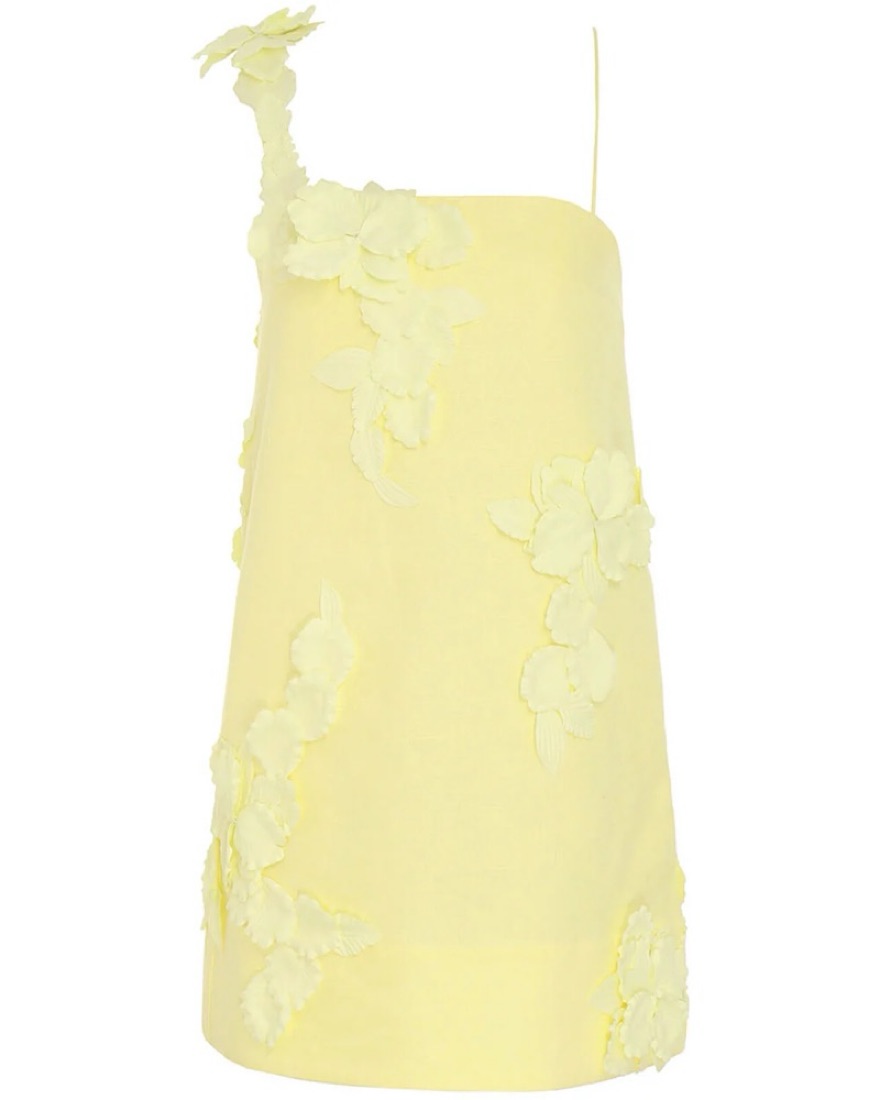 ワンピース ZIMMERMANN Eden Cascading Mini Dress In Illustration Yellow 230000035936_0000311-