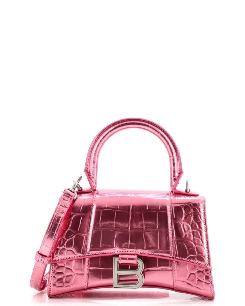 BALENCIAGA ピンク アワーグラス ハンドバッグ Women's Hourglass Handbag Xs in Pink | Balenciaga US