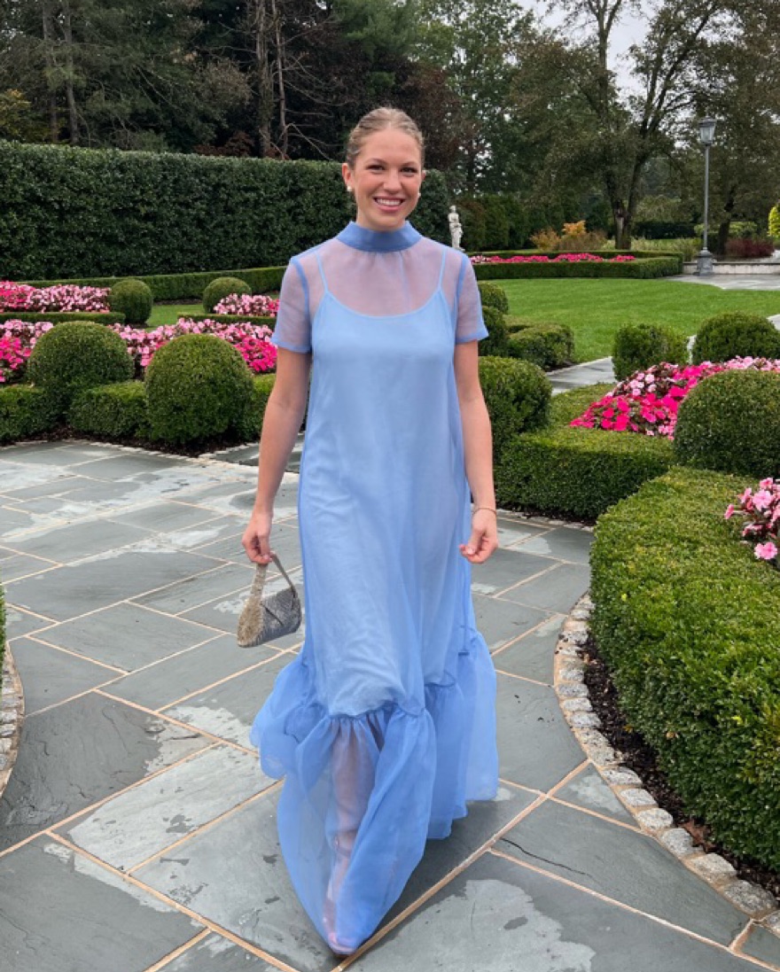 残り僅か！【STAUD】CALLUNA DRESS BLUE ROSE Staud + Calluna Gown