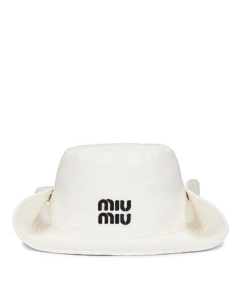 Miu Miu White Cowboy Hat by Miu Miu - Pickle