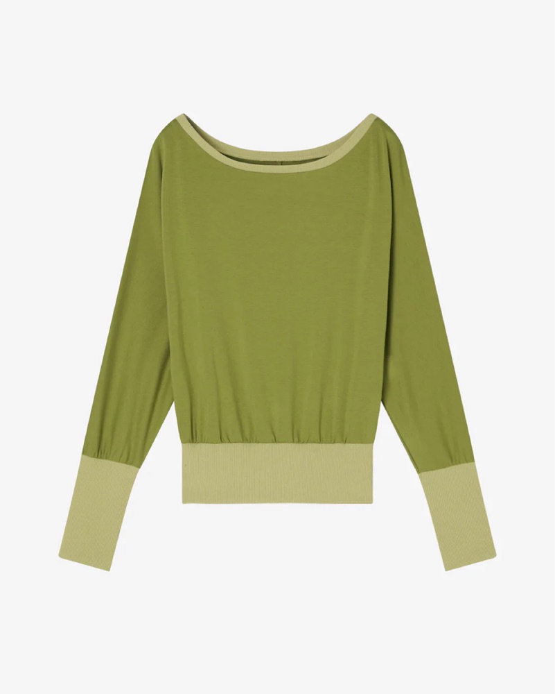 Paloma Wool Off Shoulder Top -matcha | Pickle