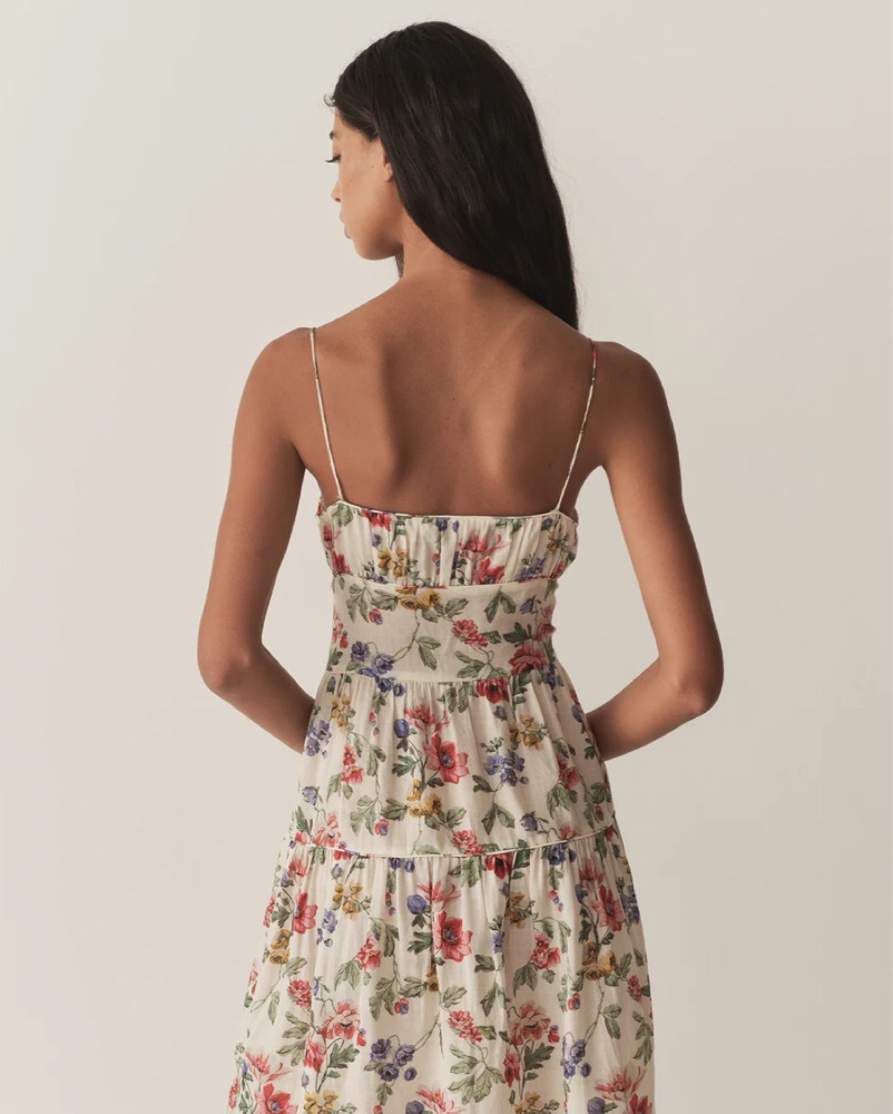 Doen Benoit Dress Ivory Wild Rose by Doen - Pickle