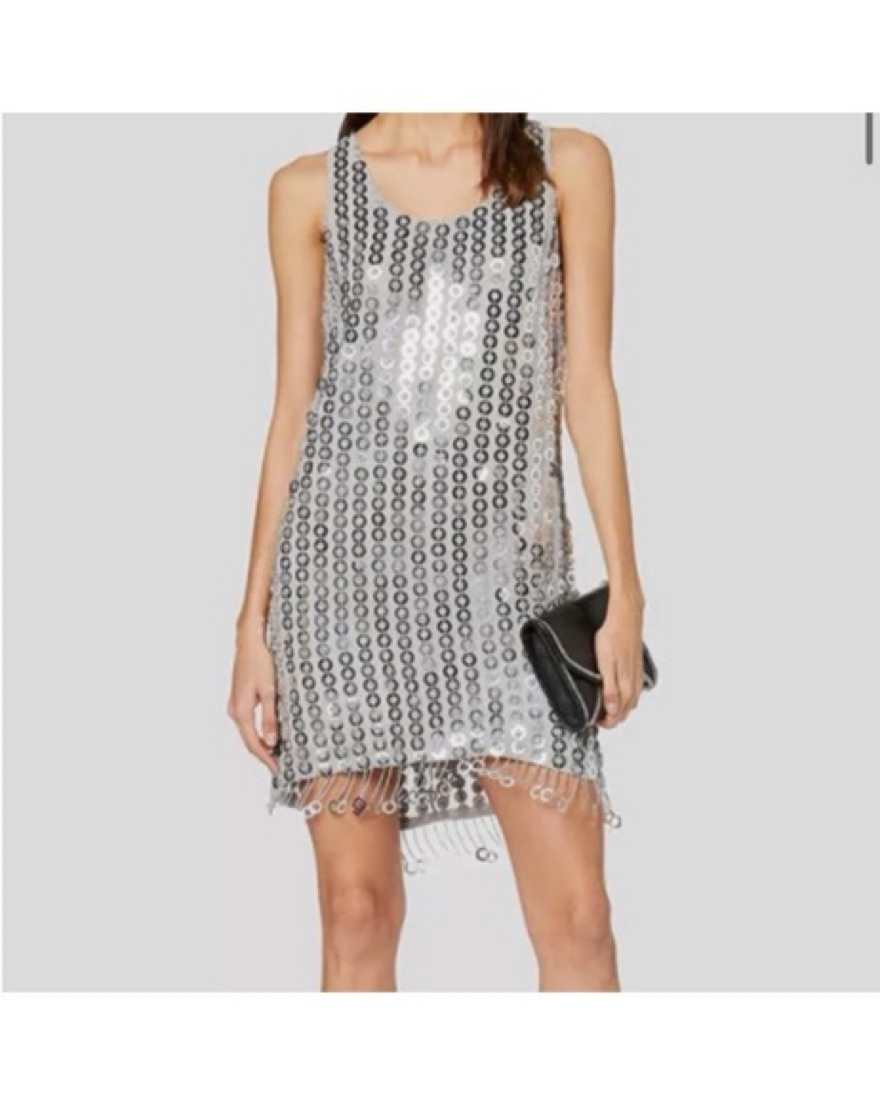 French Connection Silver Sparkle Dress by French Connection - Pickle