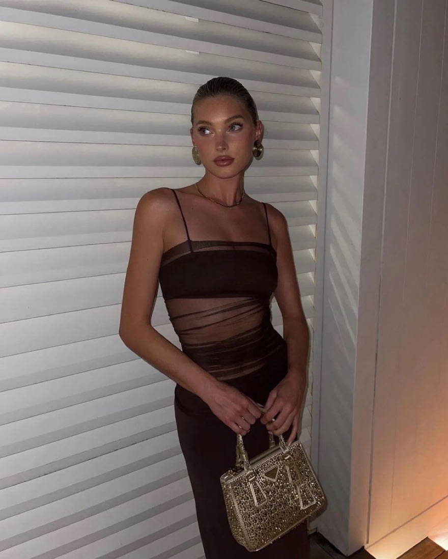 christopher esber sheer dress Christopher Esber Brown Sheer Dress by Christopher Esber