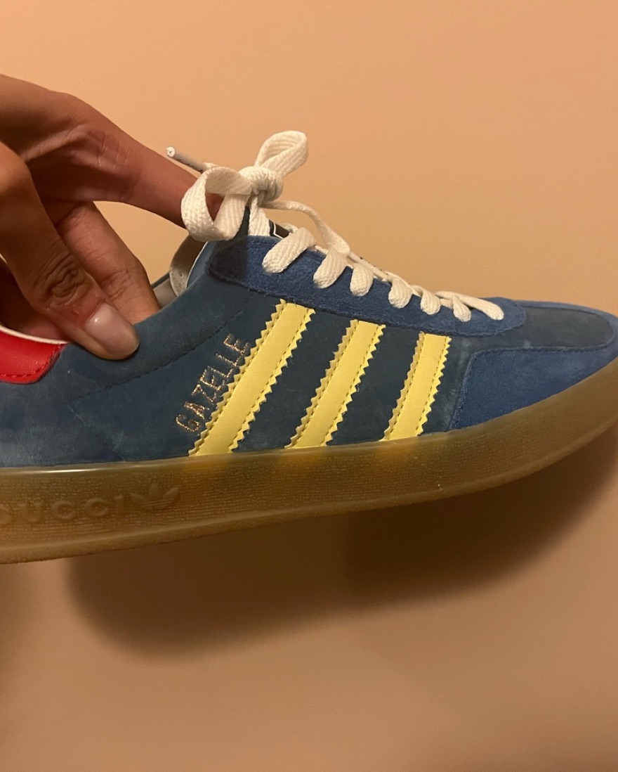 Adidas X Gucci Gazelle In Blue Velvet by Gucci - Pickle