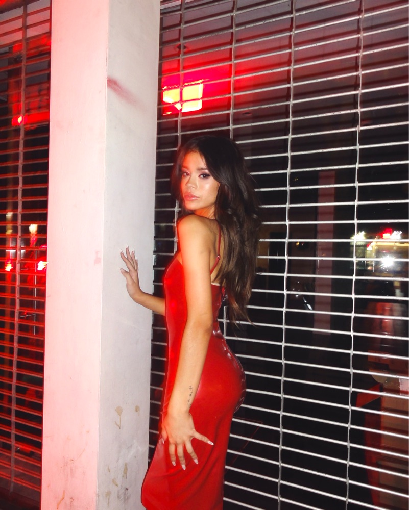 strapless open back dress Red Heart Leatherette Love Midi Dress Small
