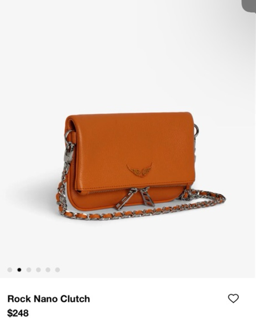WALLET bag＋POCKET shoulder／ブラック×オレンジ Zadig And Voltaire Orange Bag by Zadig&Voltaire - Pickle