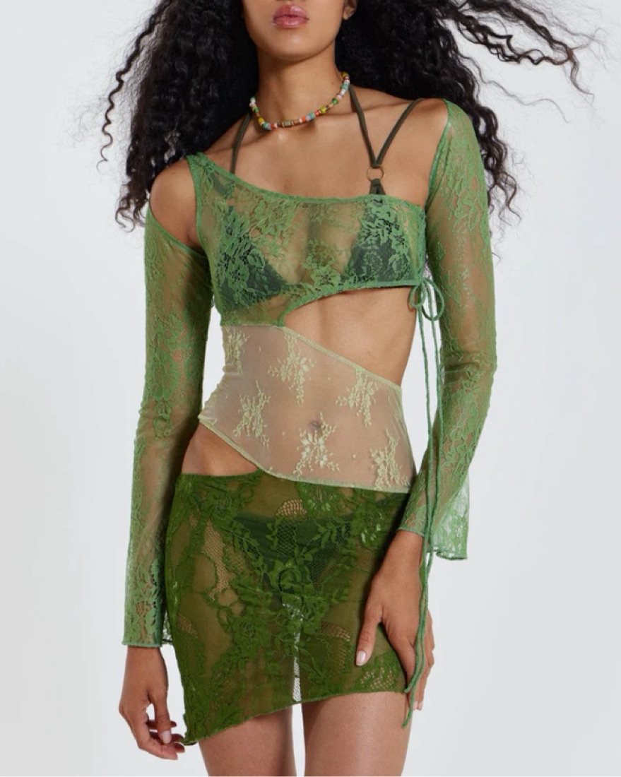 green dress jaded london With Ease Sage Green Mock Neck Sweater Tunic – Shop the Mint main image 0
