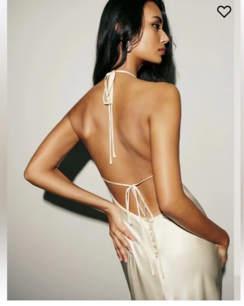 white backless silk dress St. Agni | 90s Wool Blazer