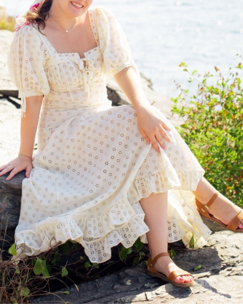 doen white maxi dress Doen Cream Maxi Dress