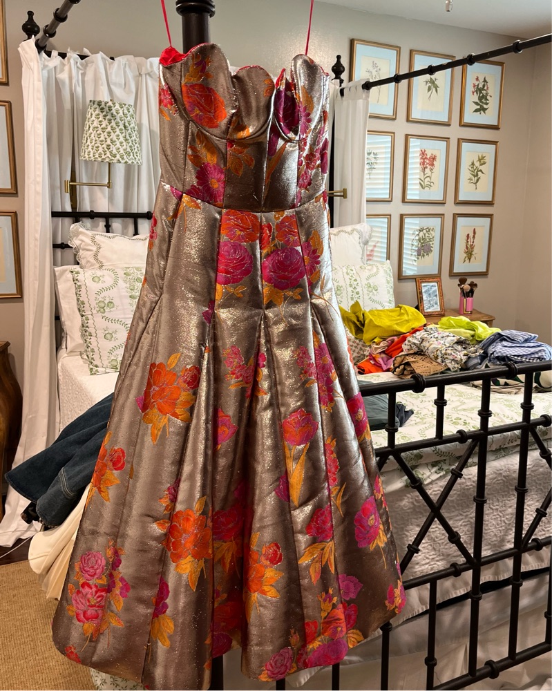 markarian midi dress Giorgia Pink Floral Ikat Midi Dress