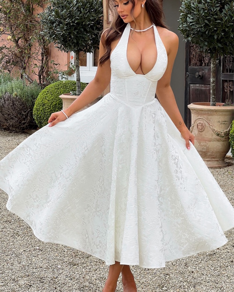 babyboo white lace dress Felicity Maxi Dress