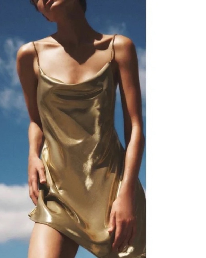 ZARA Gold Rhinestone Strap Foil M by Zara - Pickle