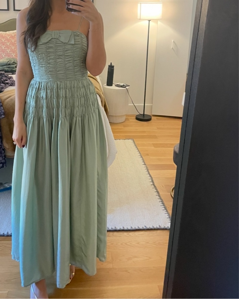 doen light blue dress Doen Blue Floral Flowy Maxi Dress by Doen